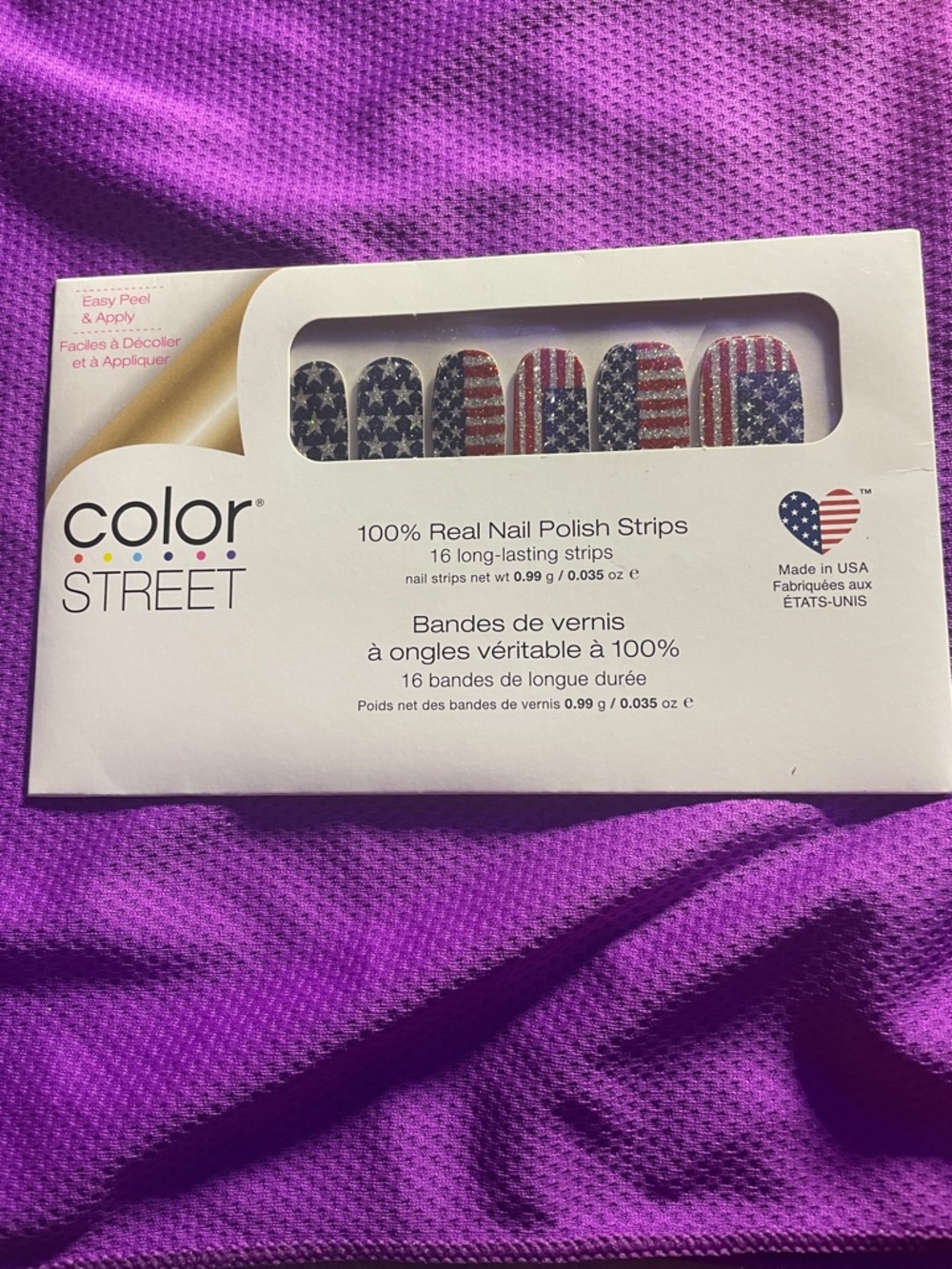 Color Street Patriotic Stars & Stripes Nail Strips - Red, White, Blue